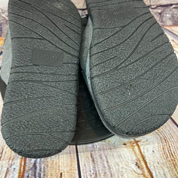 Hurley Women's Gray Soft Sherpa Lined Memory Foam Slippers Size Large (10-11) - Picture 7 of 9